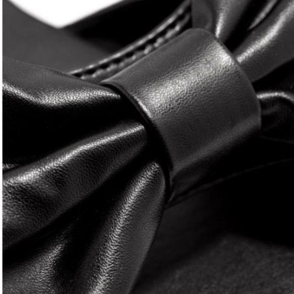 Black Bow Tie Slides - Picture 5 of 7